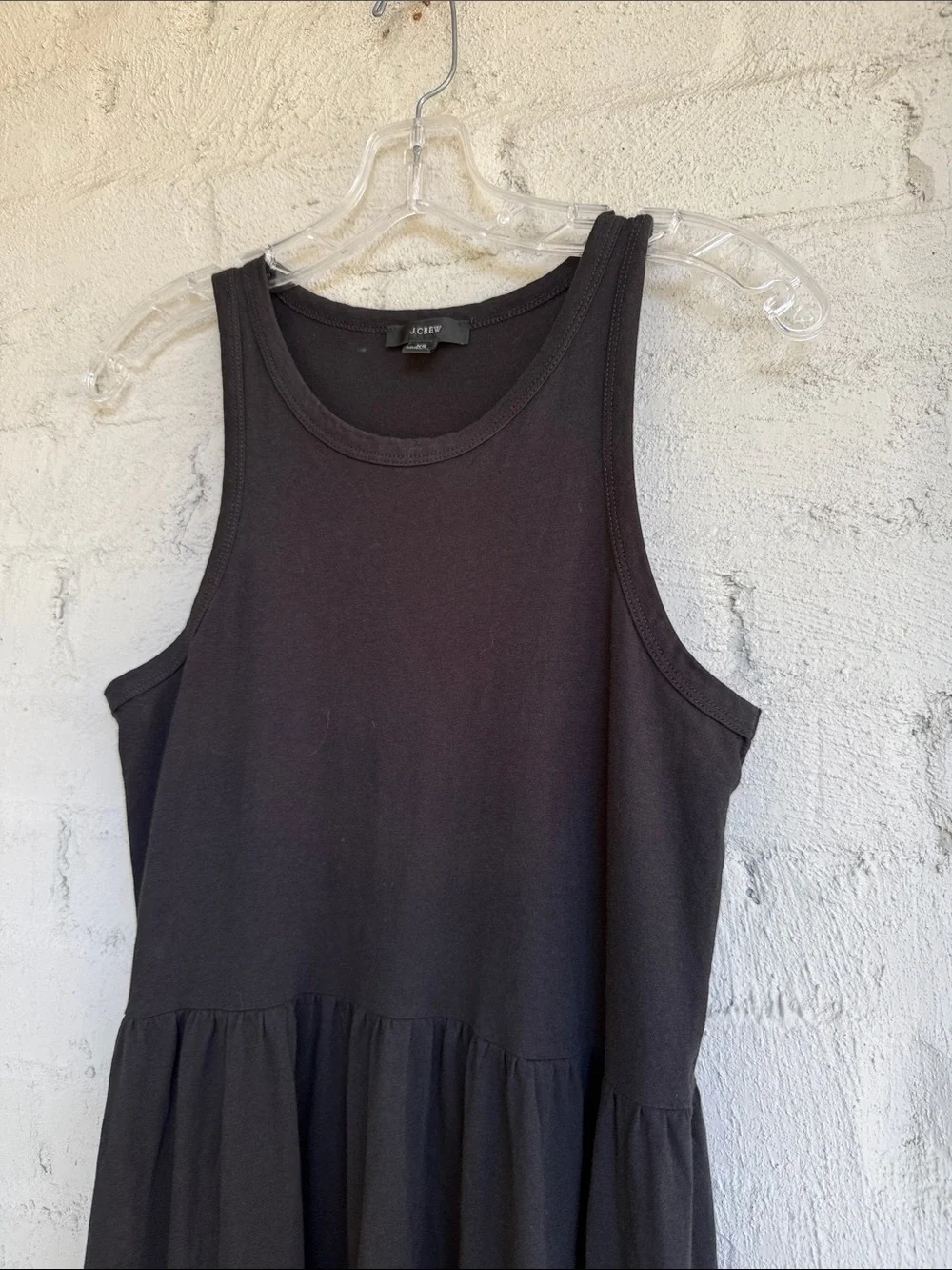 J. Crew Black Cotton Knit Sleeveless Maxi Dress Size XS
